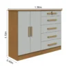 Cômoda New Athos Cinamomo/Off 5 Gavetas e Sapateira Larg. 1.36m - D Doro - Imagem 3