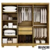 Guarda-Roupa Casal Sergipe Larg. 1.80m 6 Portas Nature 100% MDF C/Pés - Bianchi - Imagem 3