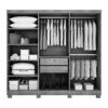 Guarda-roupa Casal Sergipe Branco 6 Portas C/ Pés 100% MDF Larg. 1.80m - Bianchi - Imagem 3