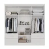 Guarda-roupa Texas Premium Branco 6 Portas 4 gavetas Larg. 1.80m - Sallêto - Imagem 2