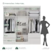 Guarda-roupa Texas Premium Branco 6 Portas 4 gavetas Larg. 1.80m - Sallêto - Imagem 3