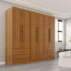 Guarda-roupa Texas Premium Cinamomo 6 Portas 4 gavetas Larg. 1.80m - Sallêto