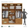 Guarda-roupa Texas Premium Cinamomo 6 Portas 4 gavetas Larg. 1.80m - Sallêto - Imagem 3