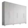 Guarda-roupa Casal Sergipe Branco 6 Portas C/ Pés 100% MDF Larg. 1.80m - Bianchi - Imagem 2