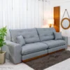 Sofá Retrátil Reclinável Ruah 2.90m Linho Cinza 2016 - Molas Ensacadas - Imagem 3