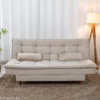 Sofá Cama Premium Veludo Bege 2269 Larg. 1.80m - Imagem 3