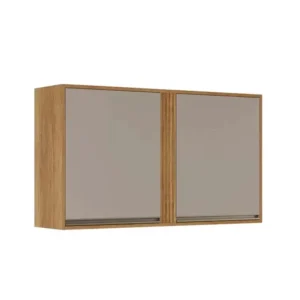 Aéreo Cozinha Pérola Larg. 1.20m Cinamomo/Off 2 Portas - Sallêto