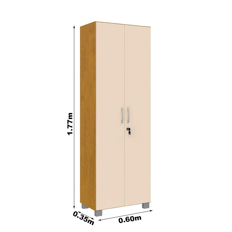 Multiuso Vegas Larg. 0.60m Noce TX/Pérola 2 Portas C/Pés - San Marino - Imagem 2