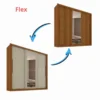 Guarda-roupa Casal New Panamá Cinamomo/Off 3 Portas Flex 4 Gavetas C/ 1 Espelho Larg. 1.85m Sallêto - Imagem 2