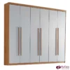 Guarda-roupa Hawaii Nature/Off 6 Portas 2 Gavetas Larg. 1.80m 100% MDF - Rufato - Imagem 2
