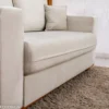 Sofá 3 Lugares Dackar Veludo Bege 01 Larg. 1.80m - Molas bonnel - Imagem 4