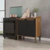 Balcão Flórida Larg. 0.80m Cinamomo/Preto 2 Portas - Sallêto - Imagem 2