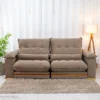 Sofá Retrátil Reclinável Ibis 2.50m Veludo Capuccino 828 - D33 e Molas Ensacadas - Imagem 4