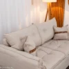 Sofá 3 Lugares Creta Larg. 1.80m Linho Bege 24 - Molas bonnel - Imagem 4