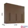Guarda-roupa Casal Da Vinci Plus Castanho 6 Portas 6 Gavetas 100% MDF Larg. 2.75m - D Doro - Imagem 3