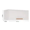 Aéreo Geladeira Cozinha New Valência Branco/Cinamomo Larg. 71cm - Sallêto - Imagem 3