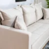 Sofá 3 Lug. Milão C/Chaise Lado Esquerdo Veludo Bege 818 Larg. 2.30m - Molas Ensacadas - Imagem 3