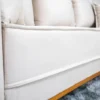 Sofá 3 Lug. Milão C/Chaise Lado Esquerdo Veludo Bege 818 Larg. 2.30m - Molas Ensacadas - Imagem 4