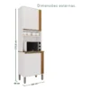 Torre Quente Cozinha Pérola Branco/Cinamomo - Sallêto - Imagem 3
