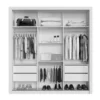 Guarda-roupa Casal New Panamá Cinamomo/Off 3 Portas Flex 4 Gavetas C/ 1 Espelho Larg. 1.85m Sallêto - Imagem 4