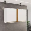 Aéreo Cozinha Pérola Larg. 1.20m Branco/Cinamomo 2 Portas - Sallêto