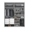Guarda-roupa Atenas Branco 2 Portas C/ 1 Espelho 3 Gavetas 100% MDF Larg. 1.85m - D'Doro - Imagem 2