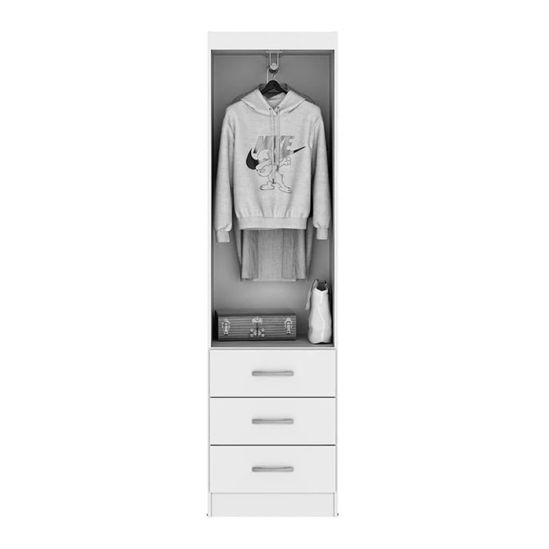 Roupeiro Texas Larg. 0.47m Branco 2 Portas 3 Gavetas San Marino - Imagem 3