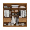 Guarda-roupa Casal Coliseu Cinamomo/Off 6 Portas 4 Gavetas Larg. 2.20m - Sallêto - Imagem 2