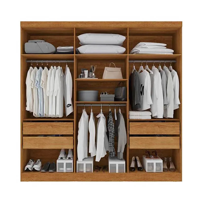 Guarda-roupa Casal Coliseu Cinamomo/Off 6 Portas 4 Gavetas Larg. 2.20m - Sallêto - Imagem 2