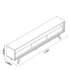 Rack Requinte Larg. 2.12m Naturale/off C/ Led 100% MDF para TV até 75" - Gelius - Imagem 4