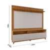 Home NT 1340 Larg. 1.83m Freijó/Off Ripado para TV até 65" - Notável - Imagem 2