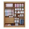 Roupeiro Atenas Ripado Cinamomo/Off 2 Portas C/ 1 Espelho 100% MDF Larg. 1.85m - D'Doro - Imagem 2