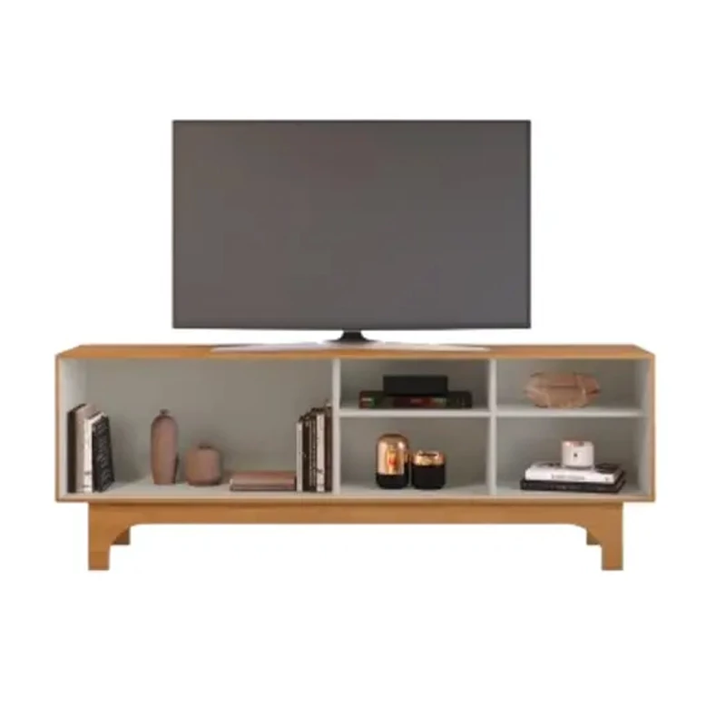 Rack Sereno Larg. 1.68m Cinamomo/Off C/Porta Ripada para TV até 70" - JCM - Imagem 3