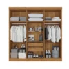 Guarda-roupa Casal Recife Cinamomo/Off 6 Portas Larg. 1.80m - Sallêto - Imagem 3