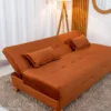 Sofá Cama Arpoador Veludo Terracota 12116 Larg. 1.85m - Imagem 3