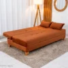 Sofá Cama Arpoador Veludo Terracota 12116 Larg. 1.85m - Imagem 4