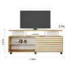 Rack Bancada Star Larg. 1.50m Cinamomo/Off Para TV's até 55 Polegadas - Valdemóveis - Imagem 2