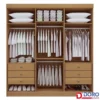 Guarda-roupa Casal Colibri Branco 6 Portas 6 Gavetas Larg. 2.05m - D Doro - Imagem 2