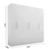 Guarda-roupa Casal Colibri Branco 6 Portas 6 Gavetas Larg. 2.05m - D Doro - Imagem 3