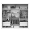 Guarda-roupa Casal Veneza Premium Larg. 1.88m 3 Portas C/ 3 Espelho 4 Gavetas Branco Carioca - Imagem 2