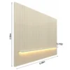 Painel Nobre Larg. 2.30m Off Ripado 100% MDF C/ Led para TV até 85" - Gelius - Imagem 2