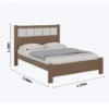 Cama Casal Primícia Castanho/Off Larg - Imagem 2