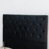 Cabeceira Queen Vitória Veludo Preto Larg. 1.60m - Imagem 2