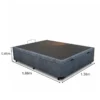 Base Box Baú Casal Prime Confort Corino Petróleo Blindado 138x188x45 - Issacar - Imagem 2