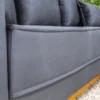 Sofá 3 Lug. Milão C/Chaise Lado Esquerdo Veludo Cinza 814 Larg. 2.30m - Molas Ensacadas - Imagem 4