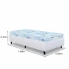 Box Solteiro Korino Branca Ortobel + Colchão Solteiro Dream Soft 100% Espuma D-20 88×188x49 - Ortobom - Imagem 3