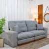 Sofá Retrátil Reclinável Ruah 2.50m Linho Cinza 2016 - Molas Ensacadas - Imagem 3