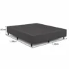 Base Box Queen Bipartido Linho Grafite 158x198x40 - Gazin - Imagem 3