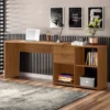 Mesa Office NT 2060 Larg. 2.00m Freijó 2 Gavetas Notável - Imagem 3