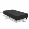 Box Solteiro Korino Preto 88x188x37 - Ortobel - Imagem 3